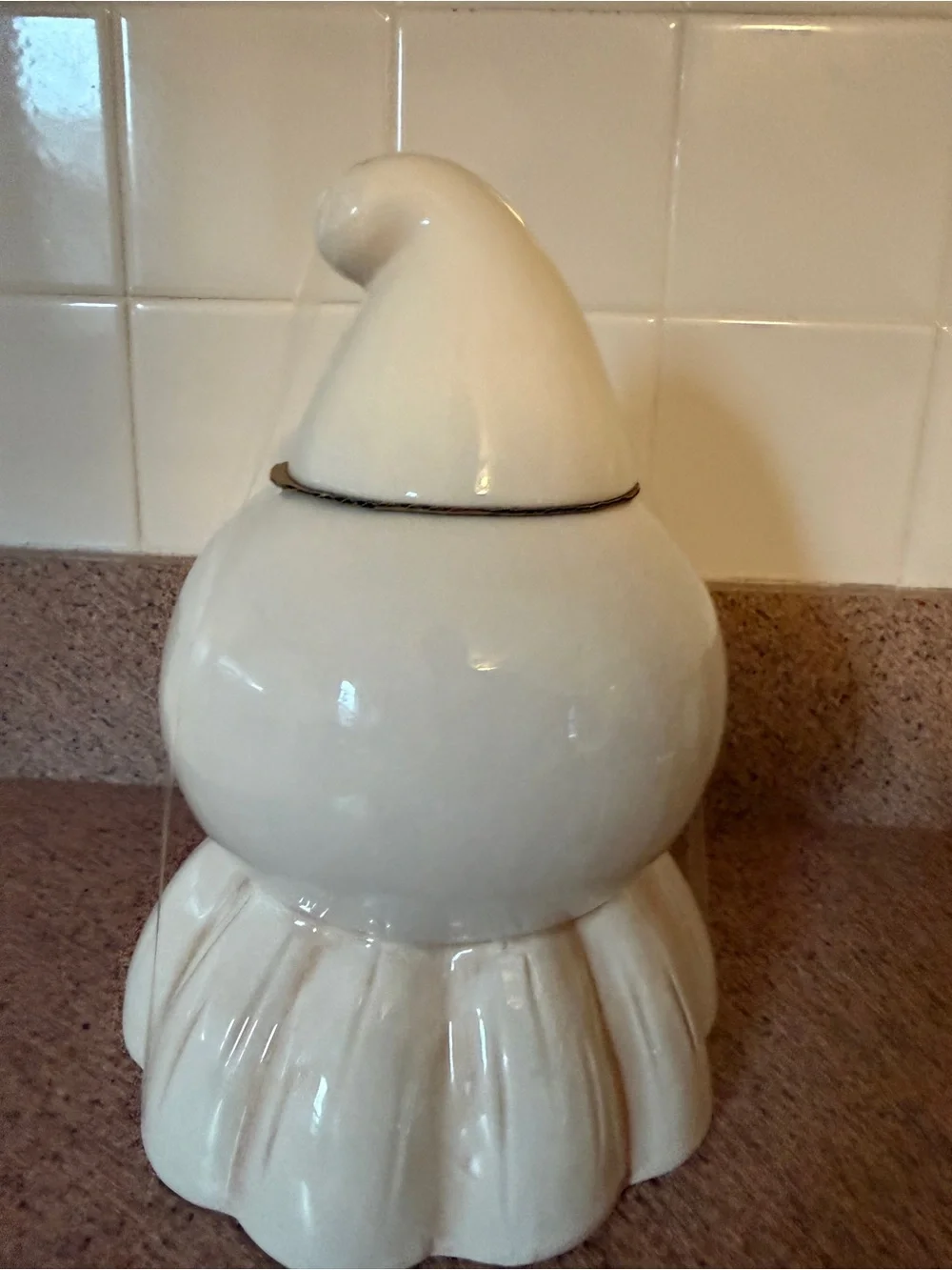 New Johanna Parker Retro Halloween Ceramic Ghost Cookie Jar Canister Large B/W